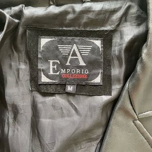Vintage Emporio Collezioni Armani Black PVC Leather Blazer